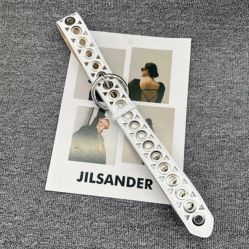 حزام نسائي عصري برشام حزام فاسق إبرة شخصية مشبك حزام الشارع الاتجاه الشرير الهيب هوب نمط Y2K حزام مع حزام الجينز