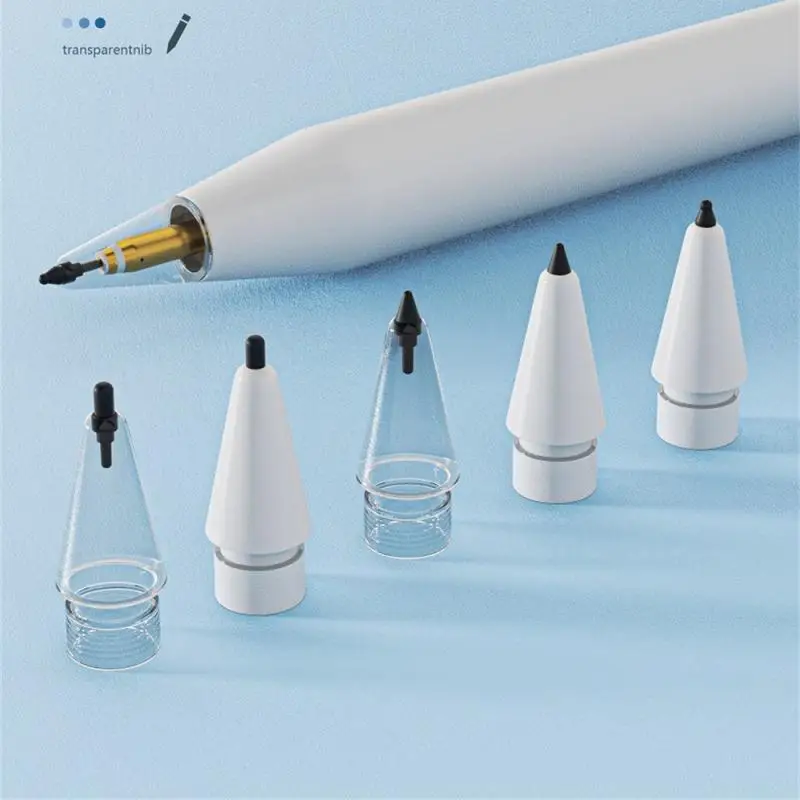 Replace Pen Tip Plastic Mute Pencil Feel Wear Resistance Anti-slip Capacitive Pen Capacitive Pen Nib White Shell Transparent