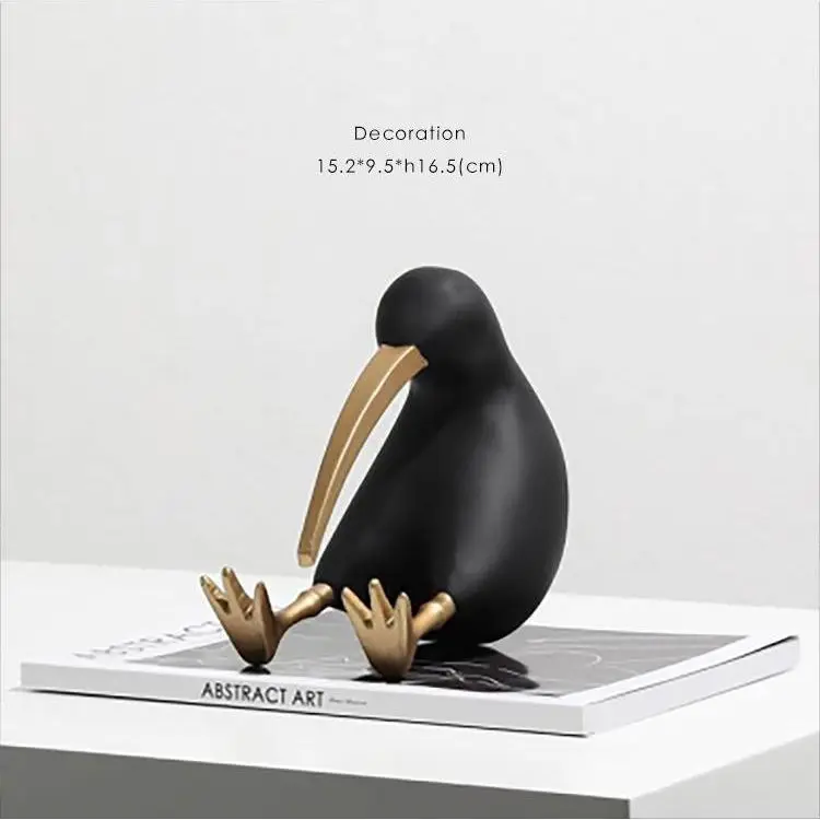 

Modern simple and abstract exotic bird animal decorative ornaments, model room light luxury living room accessories