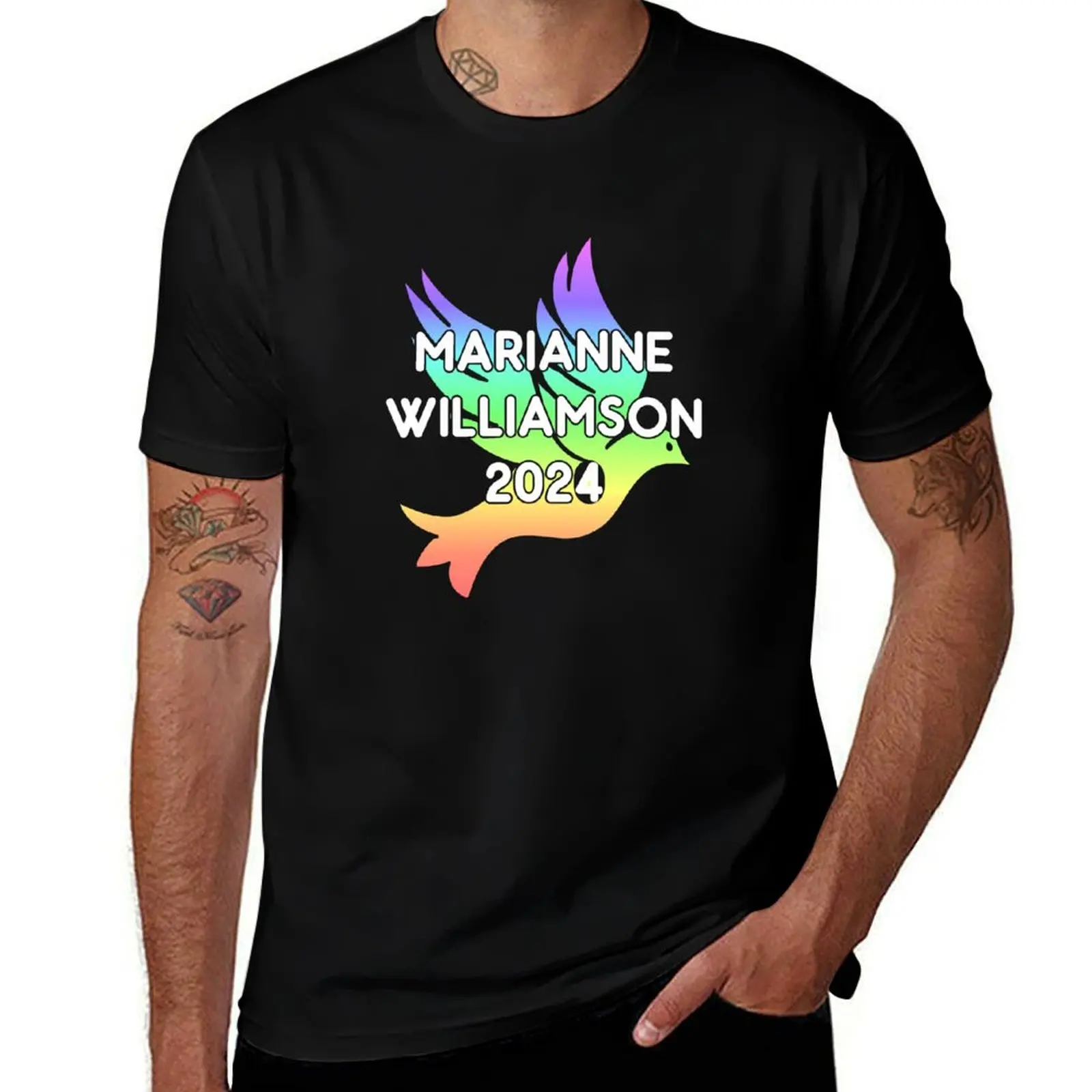 Marianne Williamson For President 2024 Rainbow T-Shirt anime anime stuff funny t shirts men