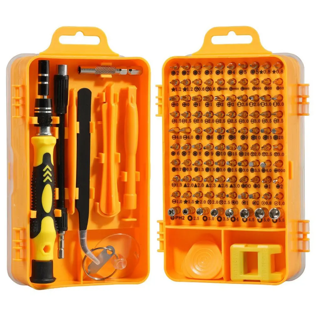 115 in 1 Screwdriver Set Watch Phone Disassemble Repair Tool Mini Repair Tool Box Chrome Vanadium Steel Multi-function Tool