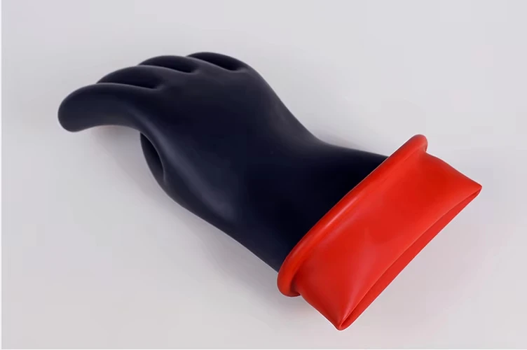 7.5-10KV Level 1 Insulated Gloves for Electricians Natural Latex Safety Gloves Live Work Protective Handwear for High Voltage
