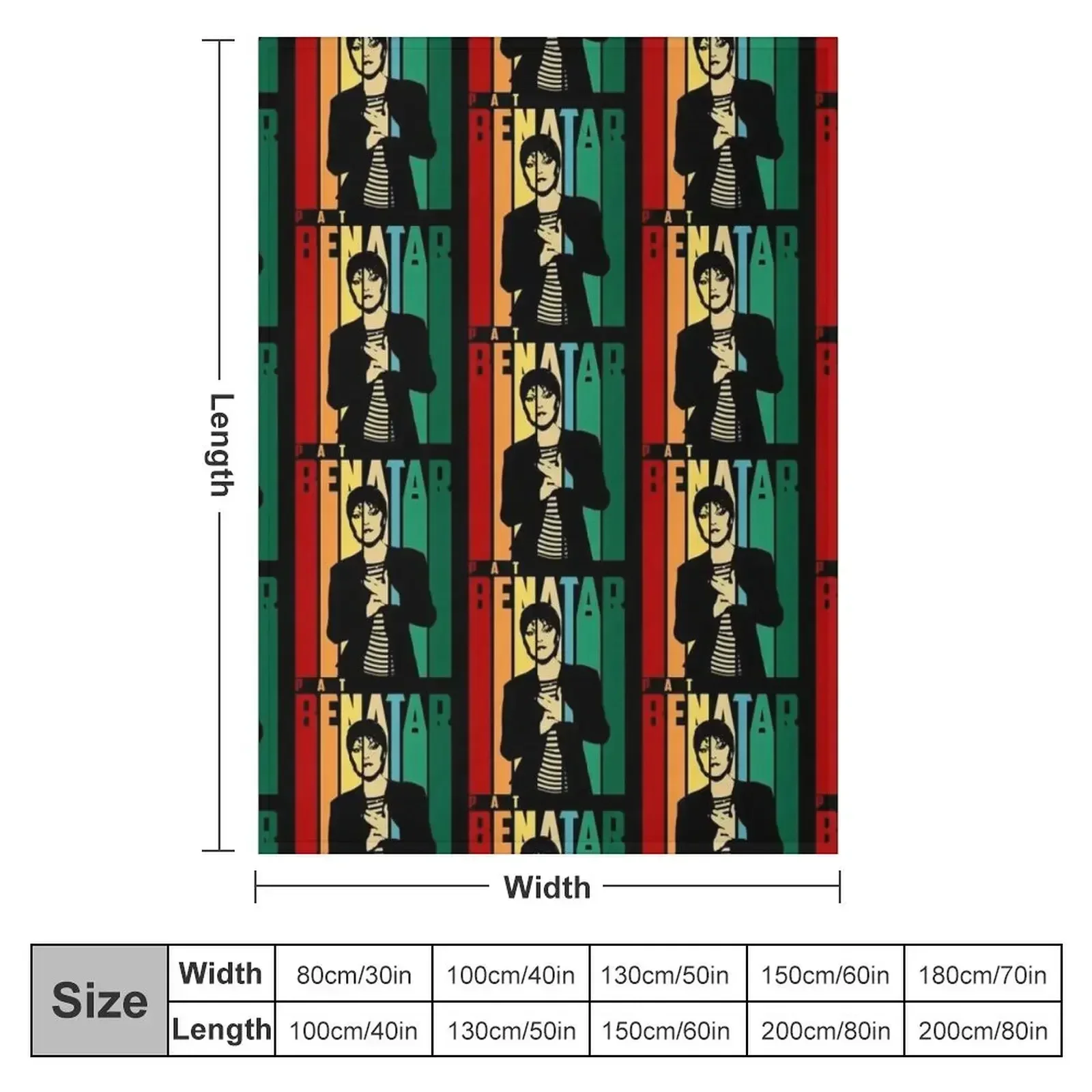 Pat Benatar Throw Blanket couch cozy soft plush fuzzy picnic outdoor blanket