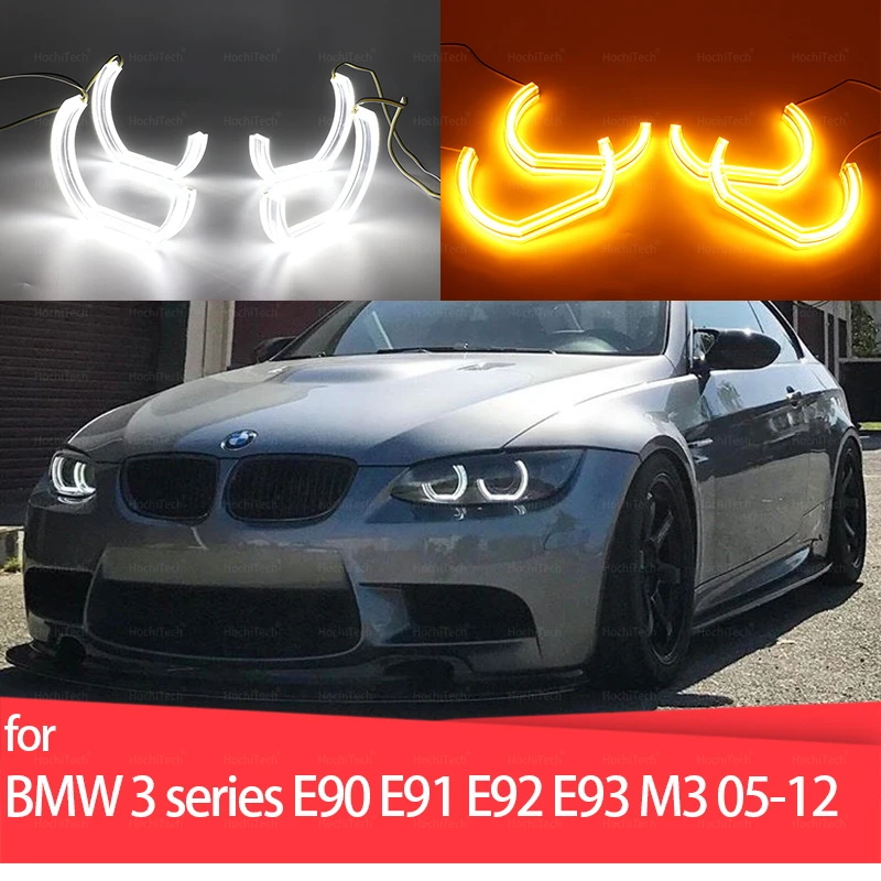 Switchback DTM Style Light LED Angel Eye  Dual Color for BMW 3 series E90 E91 E92 E93 M3 2005-2012