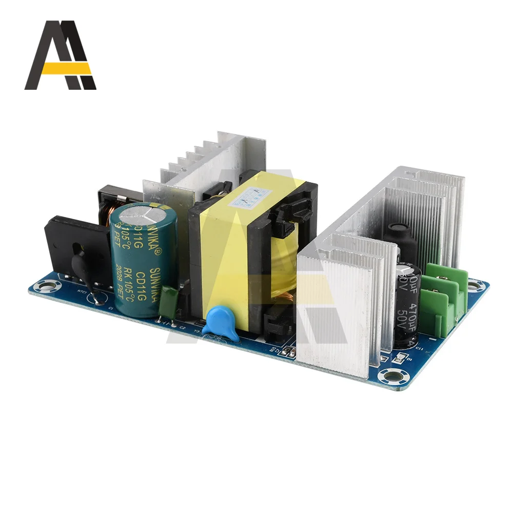 Módulo de fuente de alimentación conmutada de 24V, 6A, 150W, placa de circuito desnuda, sobretensión, sobrecorriente, funciones de protección contra cortocircuitos