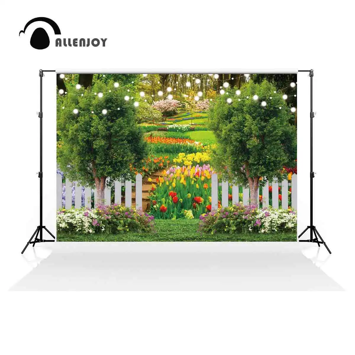 Allenjoy Spring Flower Garden Backdrop