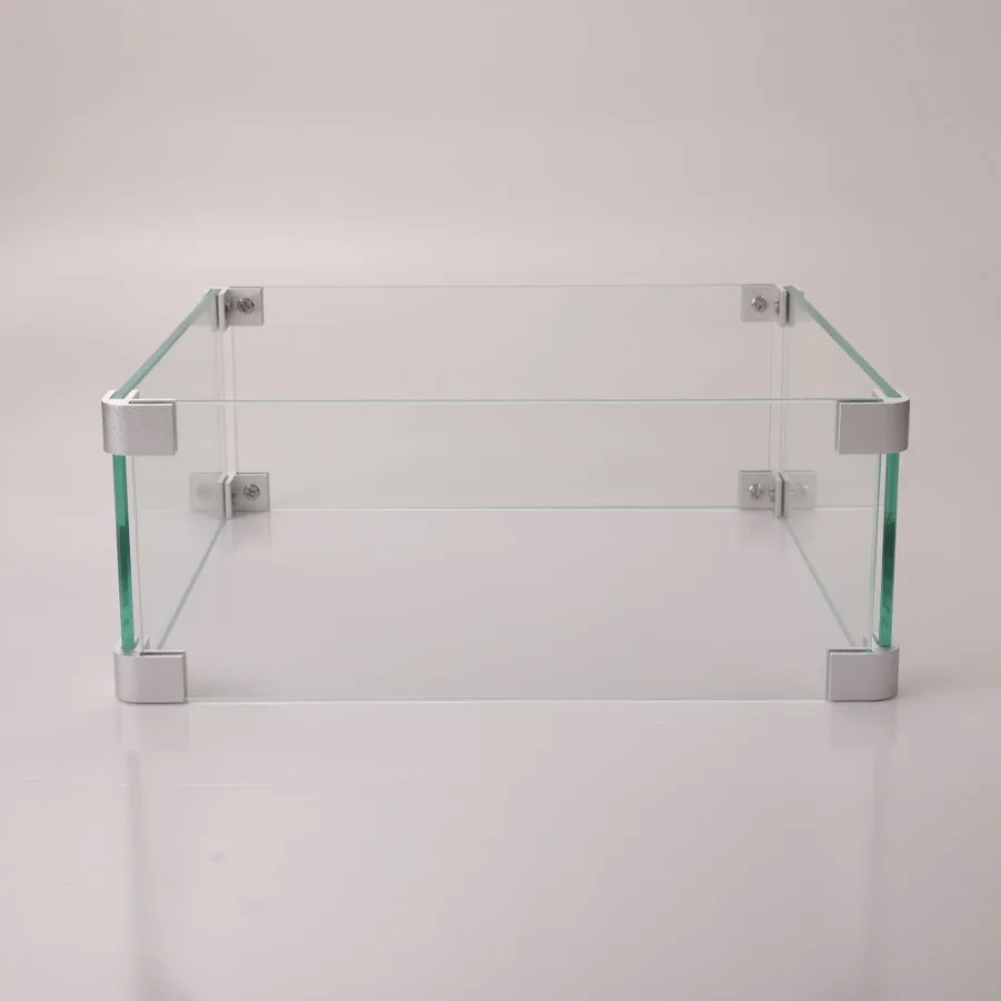 

Glass Wind Gurad Square Glass Windshield For Square Fire Table