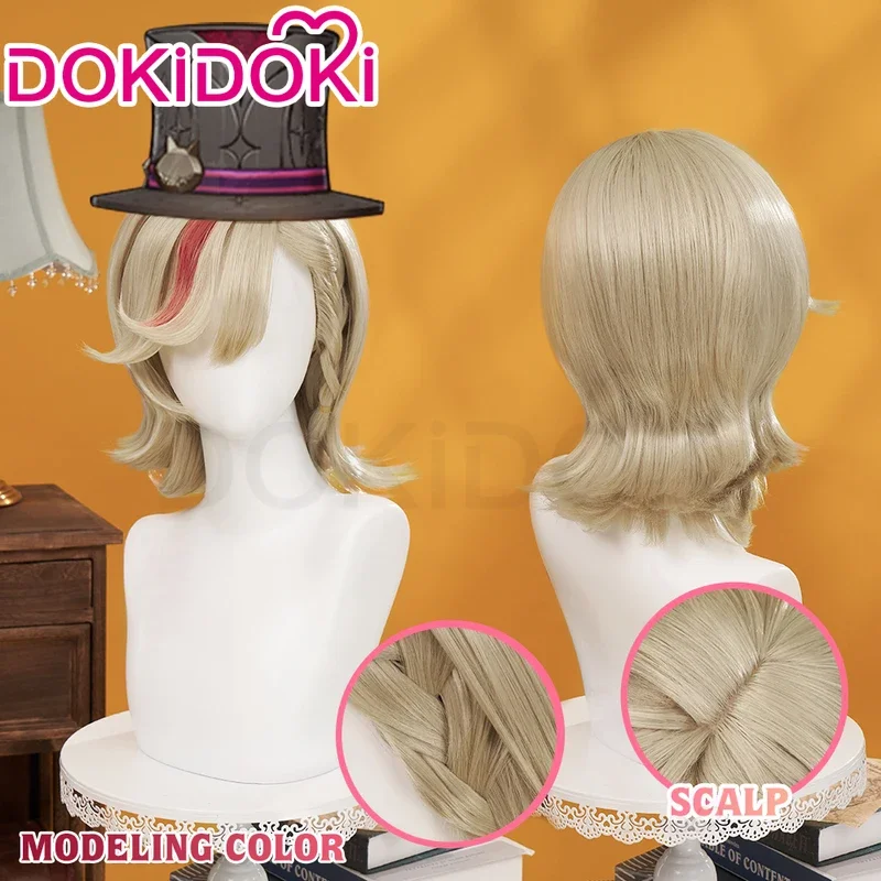 IN STOCK Lyney/Lynette Wig Game Genshin Impact DokiDoki Fontaine Lyney Lace Hair Tattoo Lynette Cosplay Wig Ears Free Wig Cap