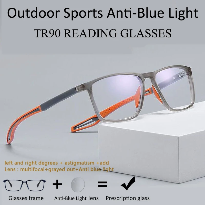 

Outdoor Sports TR90 Reading Glasses Women Men High-Grade Anti-Blue Light Business Spectacles HD Computer Goggles Diopter 2.5