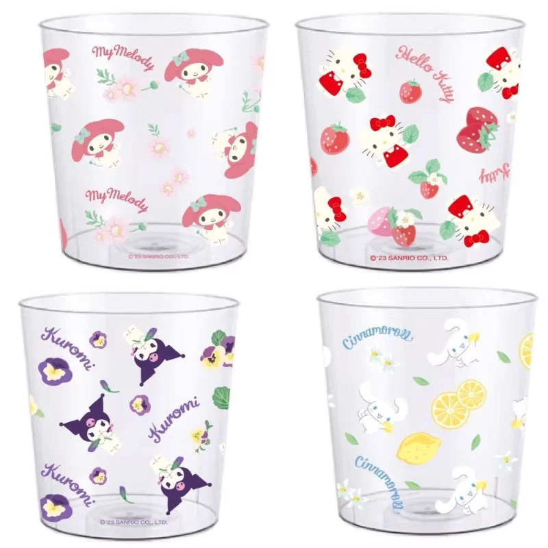 

Sanrio Kawaii Hello Kitty PET Storage Bucket My Melody Kuromi Anime Cartoon Fashion Desktop Stationery Miscellaneous Storage Box
