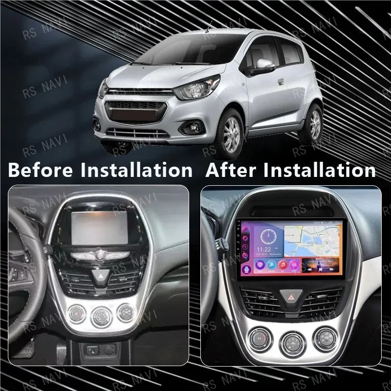 Android 14 Carplay Auto Car Radio For Chevrolet Spark Beat 2015-2020 Multimedia Video Player Navigation GPS 2din Audio Stereo BT