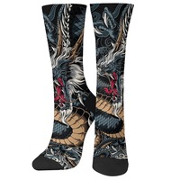 New fun men's socks, classical art dragon, fashion retro, comfortable and breathable, sports and leisure outdoor, ideal gift