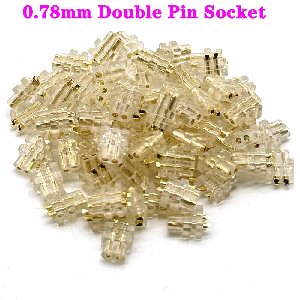 

NEW 2pin Socket Female 0.78mm Double Pin Socket Male Diy Custom High-end Headphone Cable Accessories Pin Plug Connector