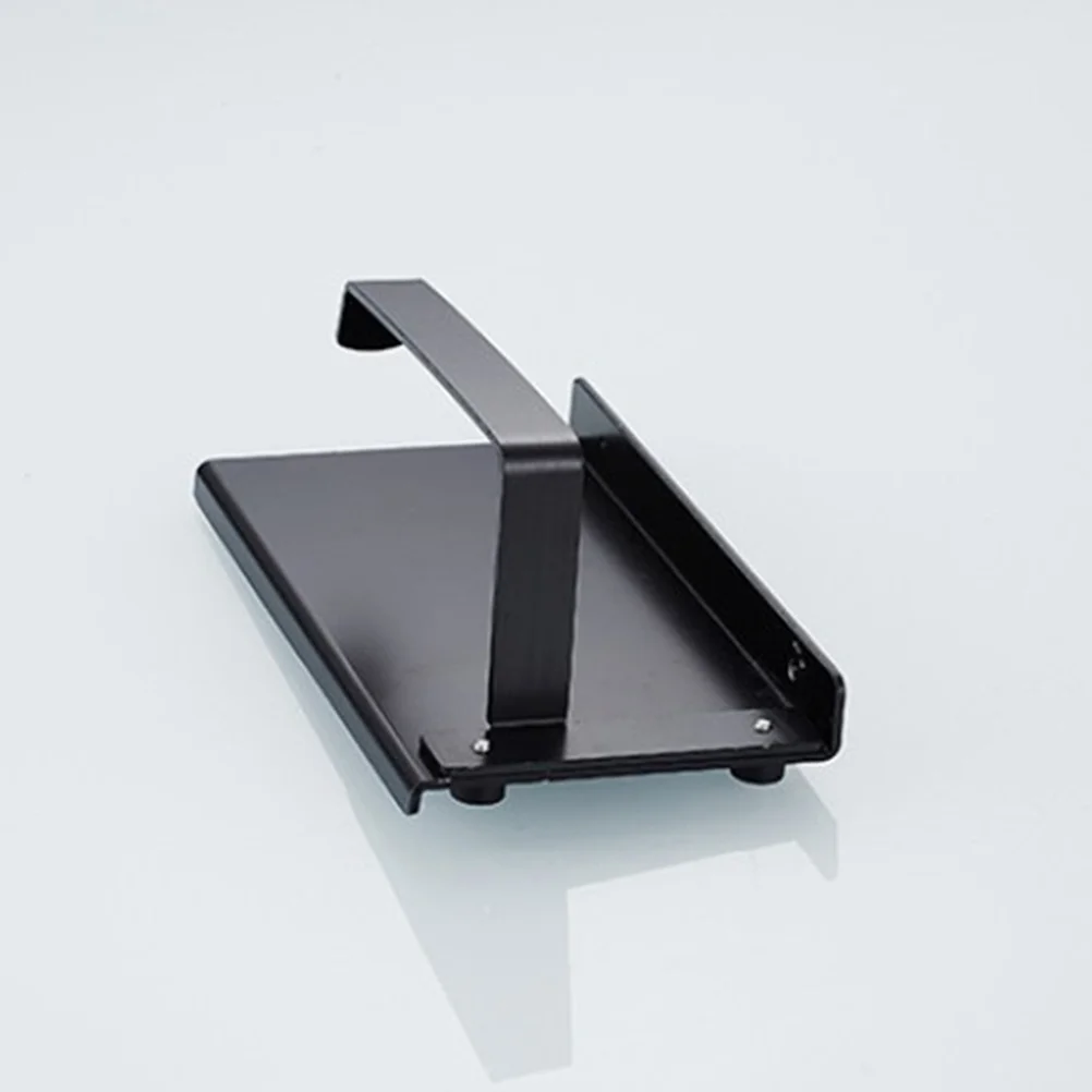 

Black Aluminum Alloy Paper Towel Holder Carved Design Phone Shelf Tissue Storage Rack For Bathroom Home Hotel Decor Vintage