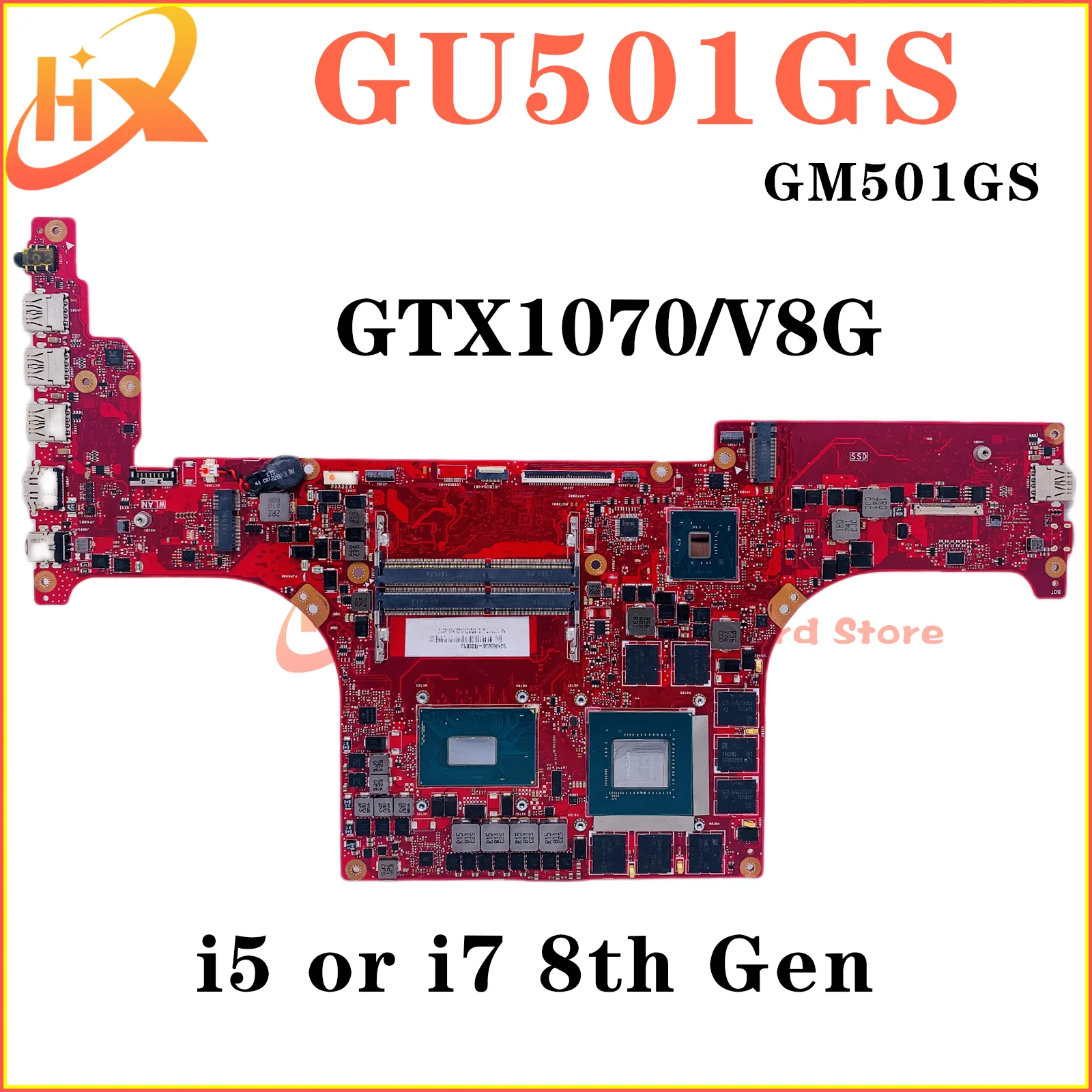 Материнская плата GU501G для ASUS GU501GM GM501GM GM501GS MW501G GM501 GU501 Материнская плата для ноутбука i5 i7 8-го поколения GTX1060/V6G GTX1070/V8G