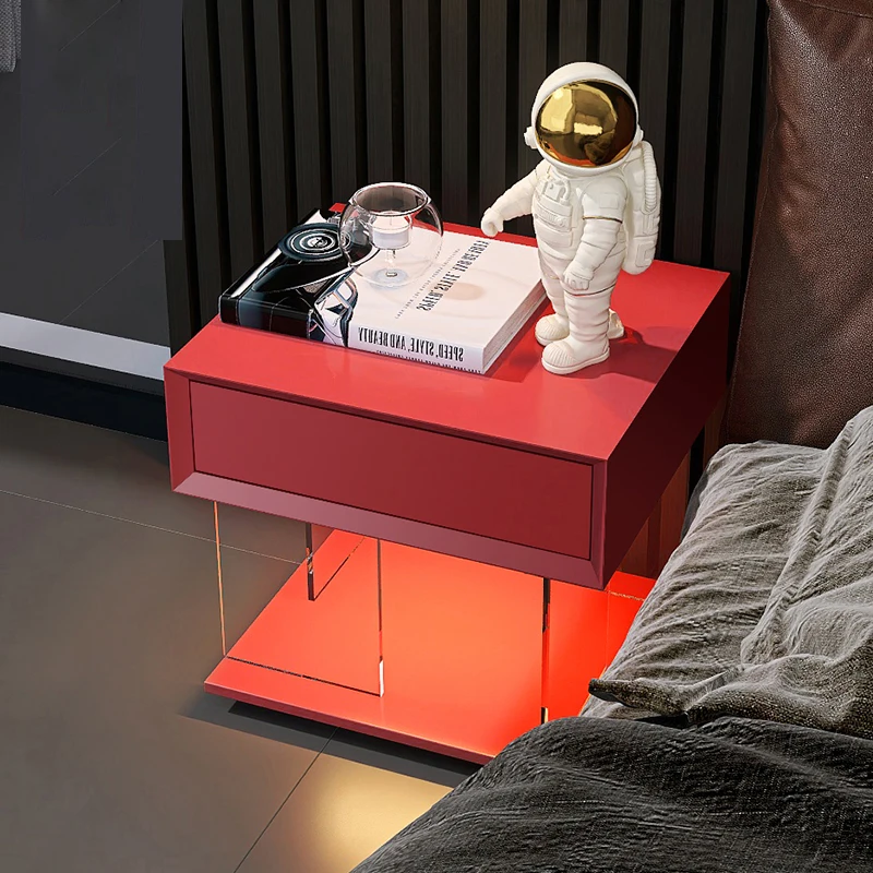 

Trendy Decor Bedside Table Simple Wood Luxury Modern Nightstand Living Room Filing Cabinets Mesa De Cabeceira Hotel Furniture