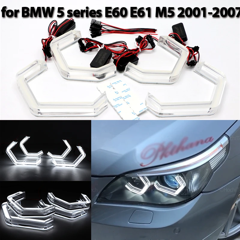 

LED Crystal Angel Eyes M4 Style DRL Halo Rings For BMW 5 series E60 E61 520i 525i 530i 540i 545i 550i M5 2001-2007 Accessories