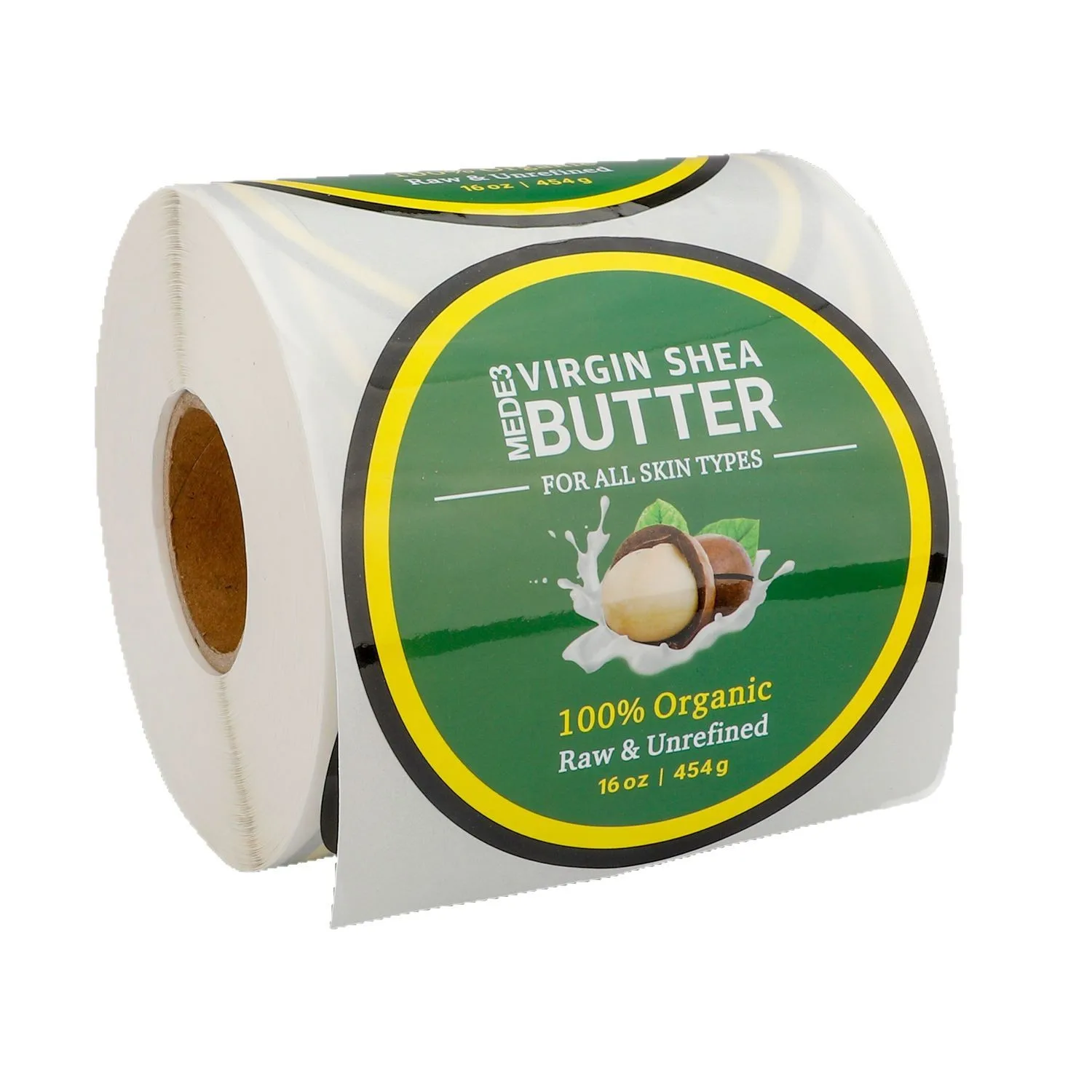 Customized Round Waterproof Shea Butter Vinyl Adhesive Stickers Cosmetic Circle Colorful Printed Logo Labels