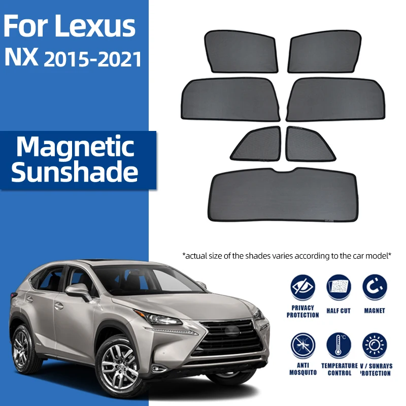 For Lexus NX 2014-2020 300H 200T 300 NX300H NX300 Magnetic Car Sunshade Front Windshield Mesh Curtain Rear Side Window Sun Shade