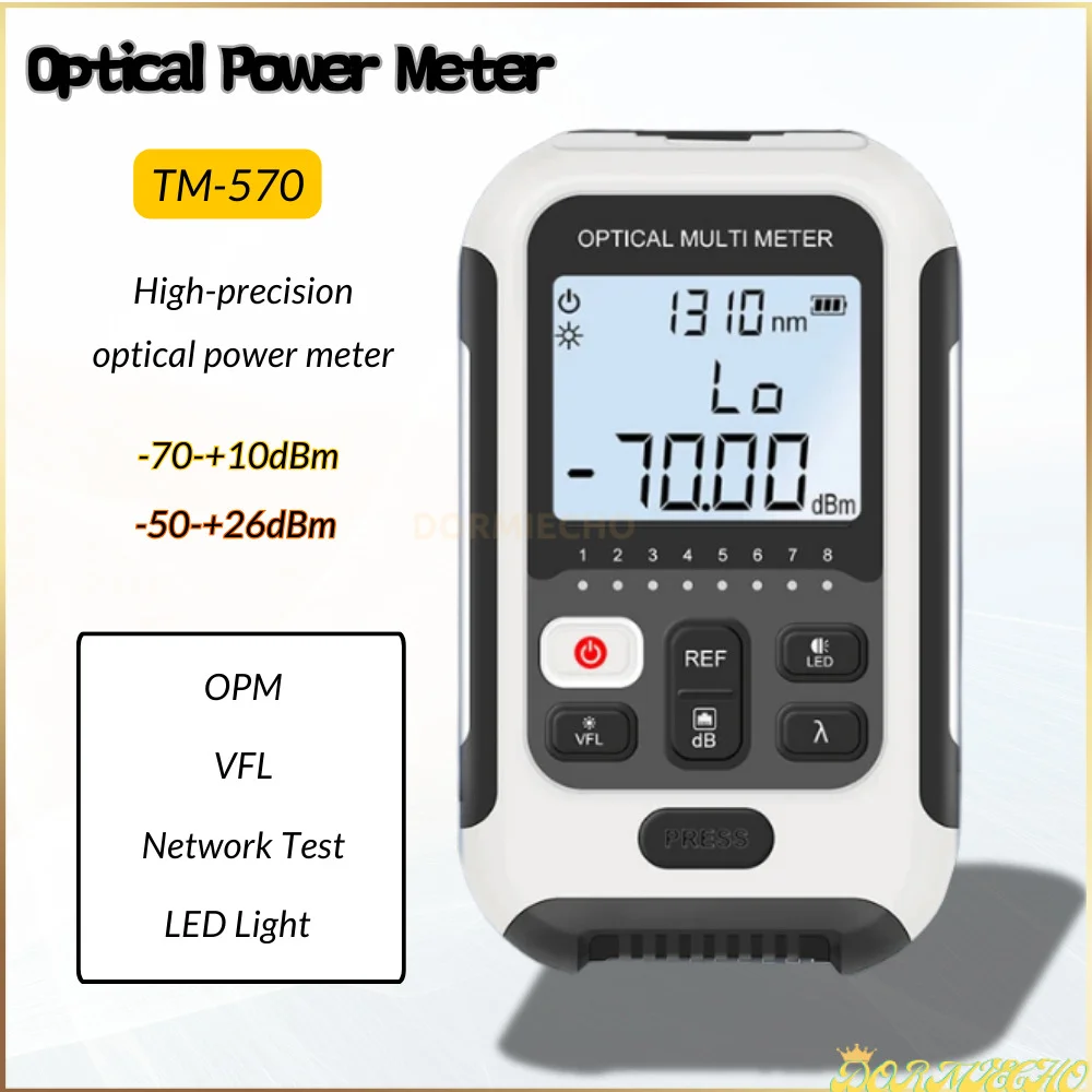 

Измеритель оптоволоконной мощности 4 в 1, ручной многофункциональный тестер оптоволоконных кабелей, Визуальный дефектоскоп 10/20/30/50 МВт (опционально)