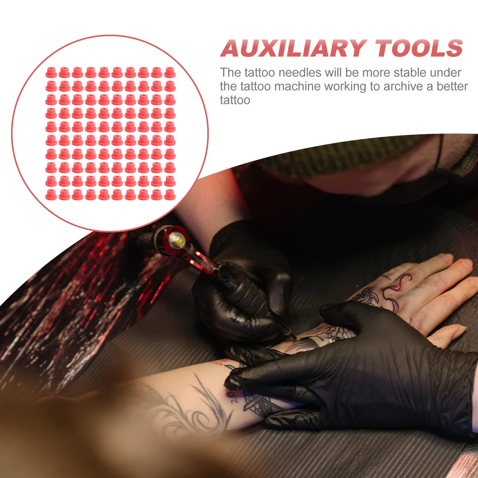 

100Pcs Silicone Pin Grommets Needle Cushion Machine Use for Stabilizer Coil Pads Pin Cushion Silicone Grommet