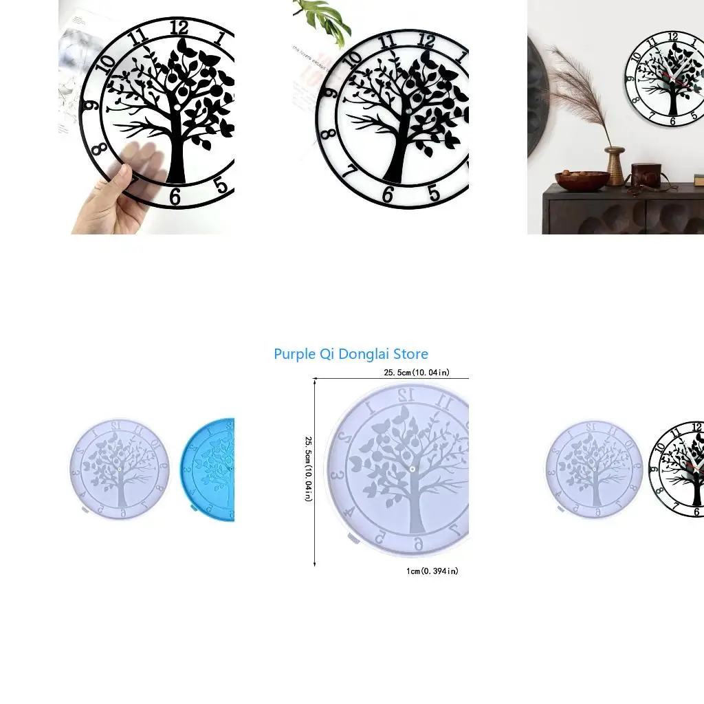 L21E Silicone Resin Mold Clock Alarm Casting Moulds Clear Timer-Making Mold for DIY Art Craft Making Handmade Home Decor