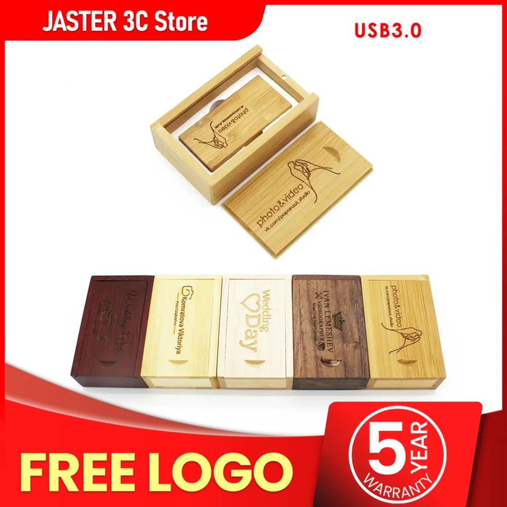 

Флеш-накопитель JASTER USB 3,0, деревянный флеш-накопитель, 4 ГБ, 8 ГБ, 16 ГБ, 32 ГБ, 64 ГБ
