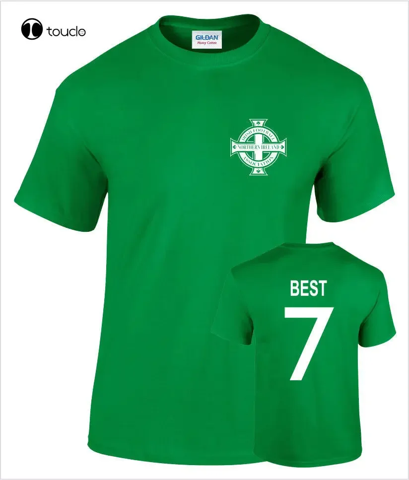 George Best Northern Ireland No 7. Męski Retro Piłkarz Nowy Męski T-Shirt Moda Marka Fitness Slim Fit Political T Shirts Unisex