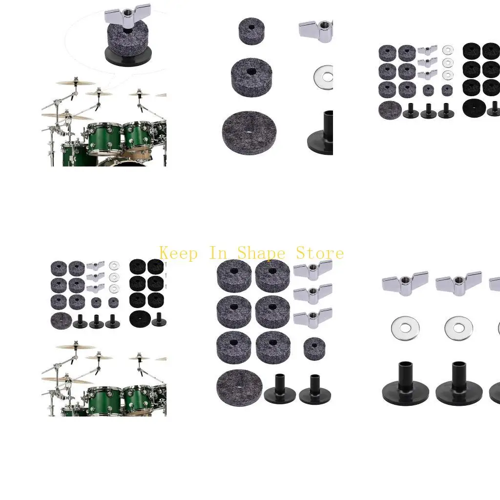 18pcs/set Durable Quick Release Cymbal Stand Wing Nut Drum Cymbal Accessory Percussion Instruments Musical Accessories