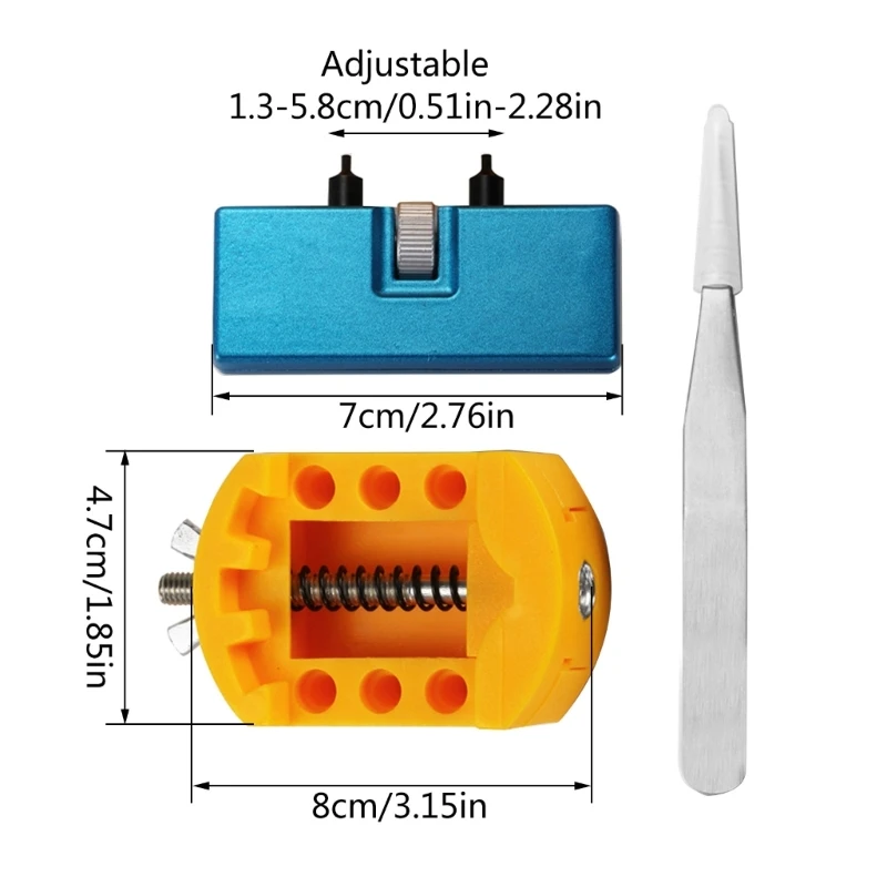 時計電池交換キット 丸歯二爪ピンセット 13-58mm ドロップシップ付き