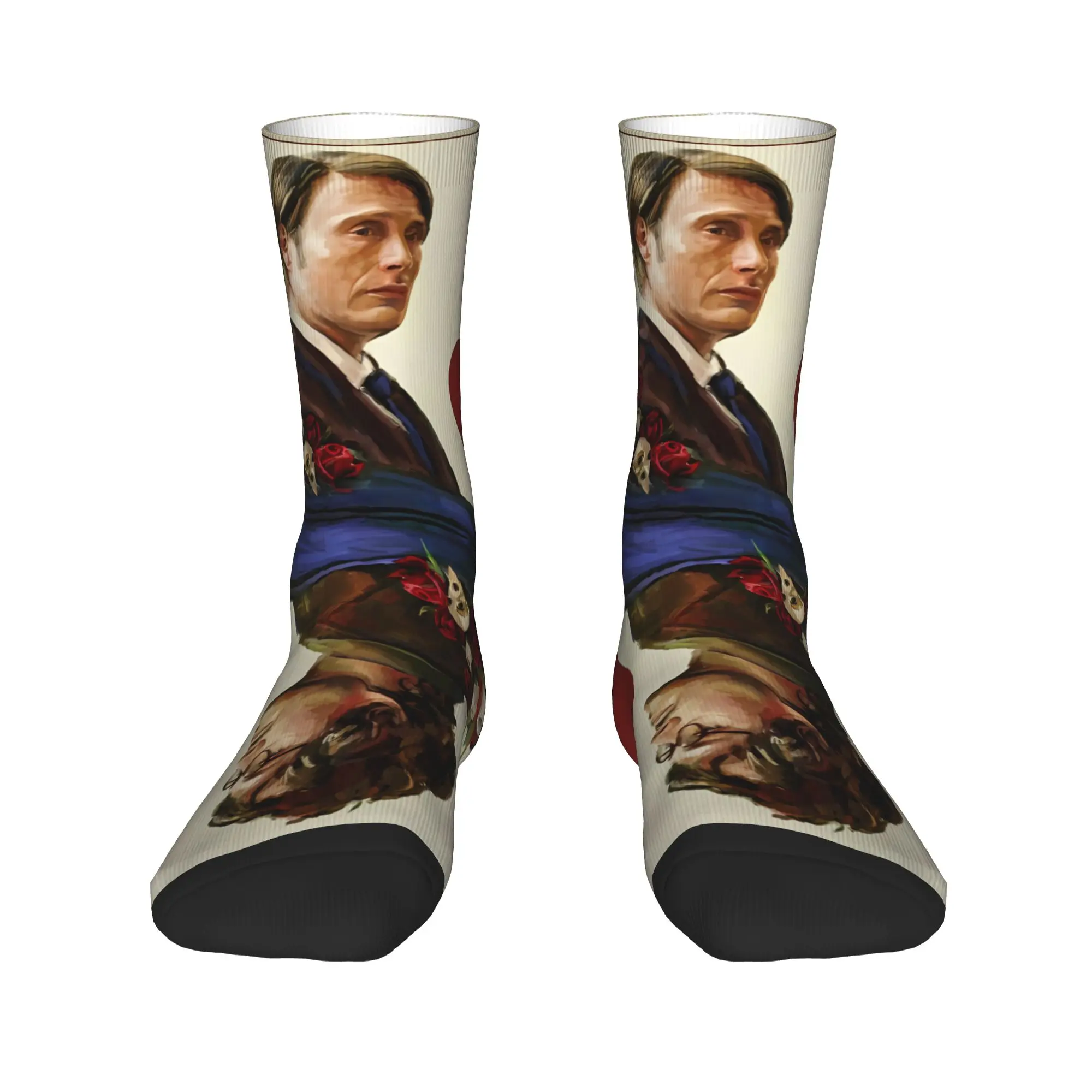 Couple Socks Horror Hannibals  Stockings Autumn Kawaii Medium Soft Socks Graphic Running Sports Anti-Slip Socks