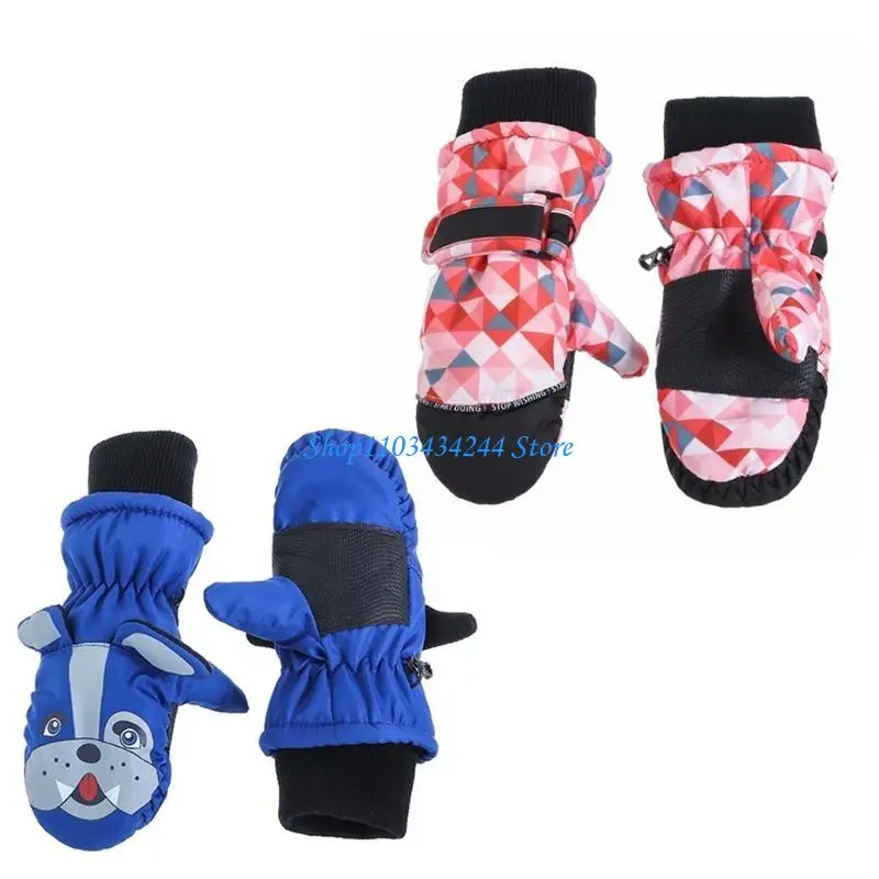 

Детские лыжные перчатки для детей от 3 до 5 лет, зимние велосипедные перчатки, водонепроницаемые теплые перчатки для рук, с для