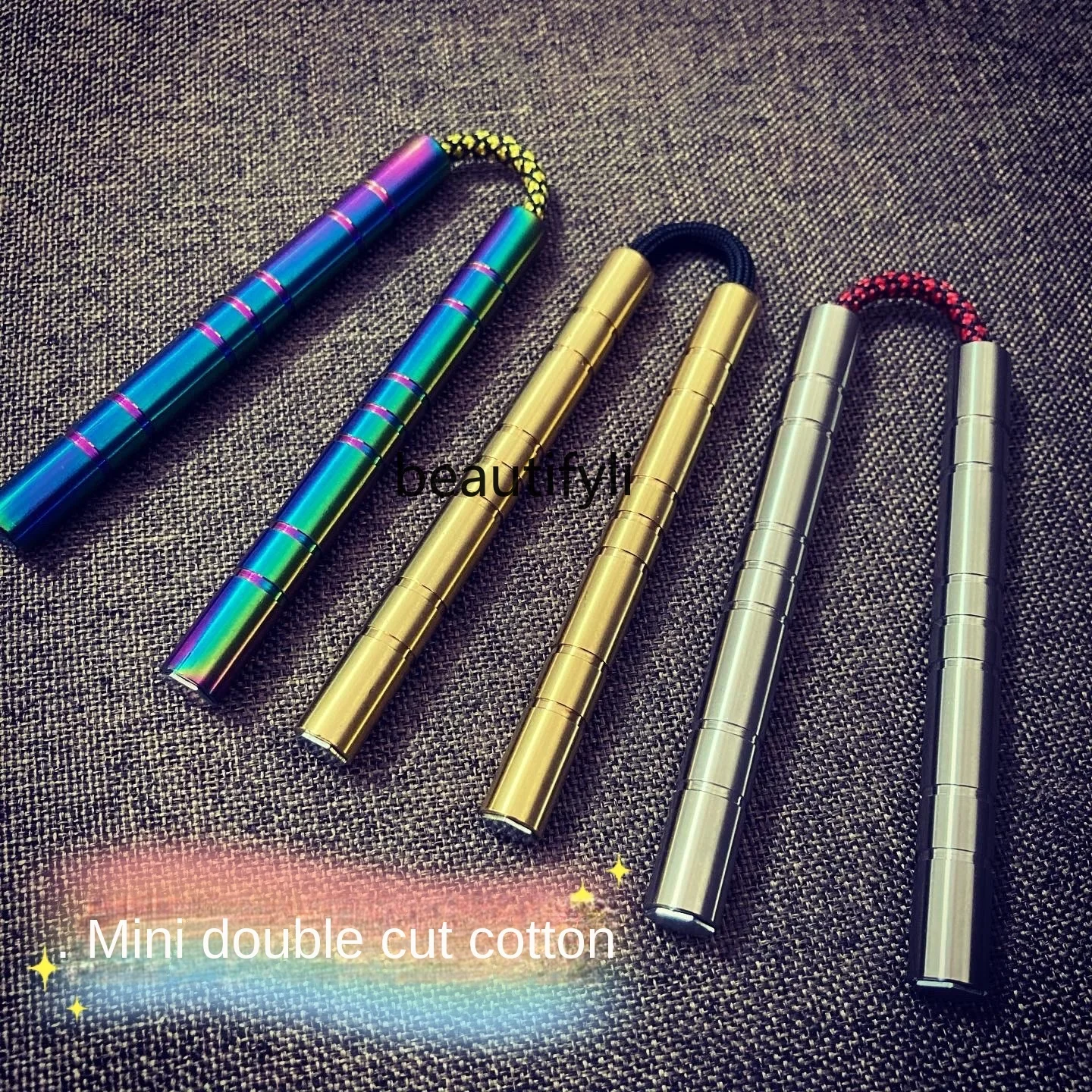 LBX Colorful Fancy Finger Stick Mini Nunchucks Extreme Nunchaku Rotating Stick Pocket Nunchaku