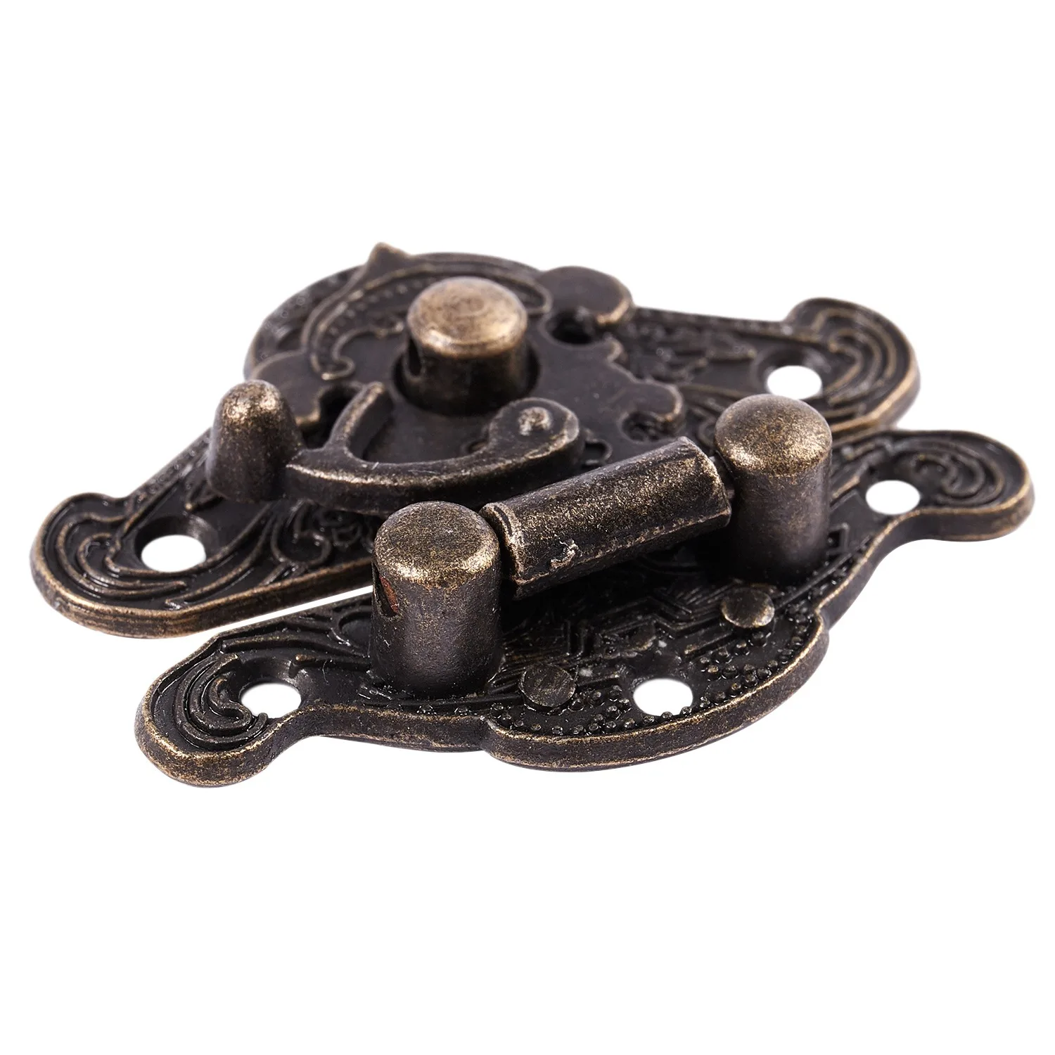 แผ่นกล่องเก็บเครื่องประดับไม้สลักตกแต่งสไตล์วินเทจแนวย้อนยุคกลอนล็อคหน้าอกขนาด: ขนาดเล็กพิเศษ