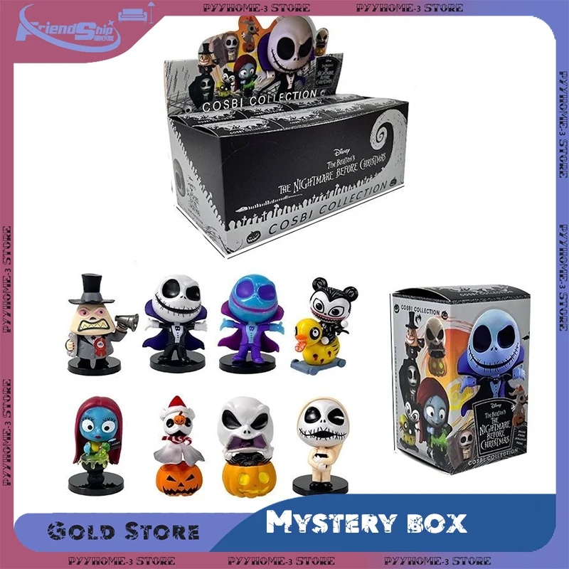 Caixa cega clássica de véspera de natal cicatriz cosbi coleção artesanal jack crânio sally decoração do quarto feriado surpresa presente caixa mistério