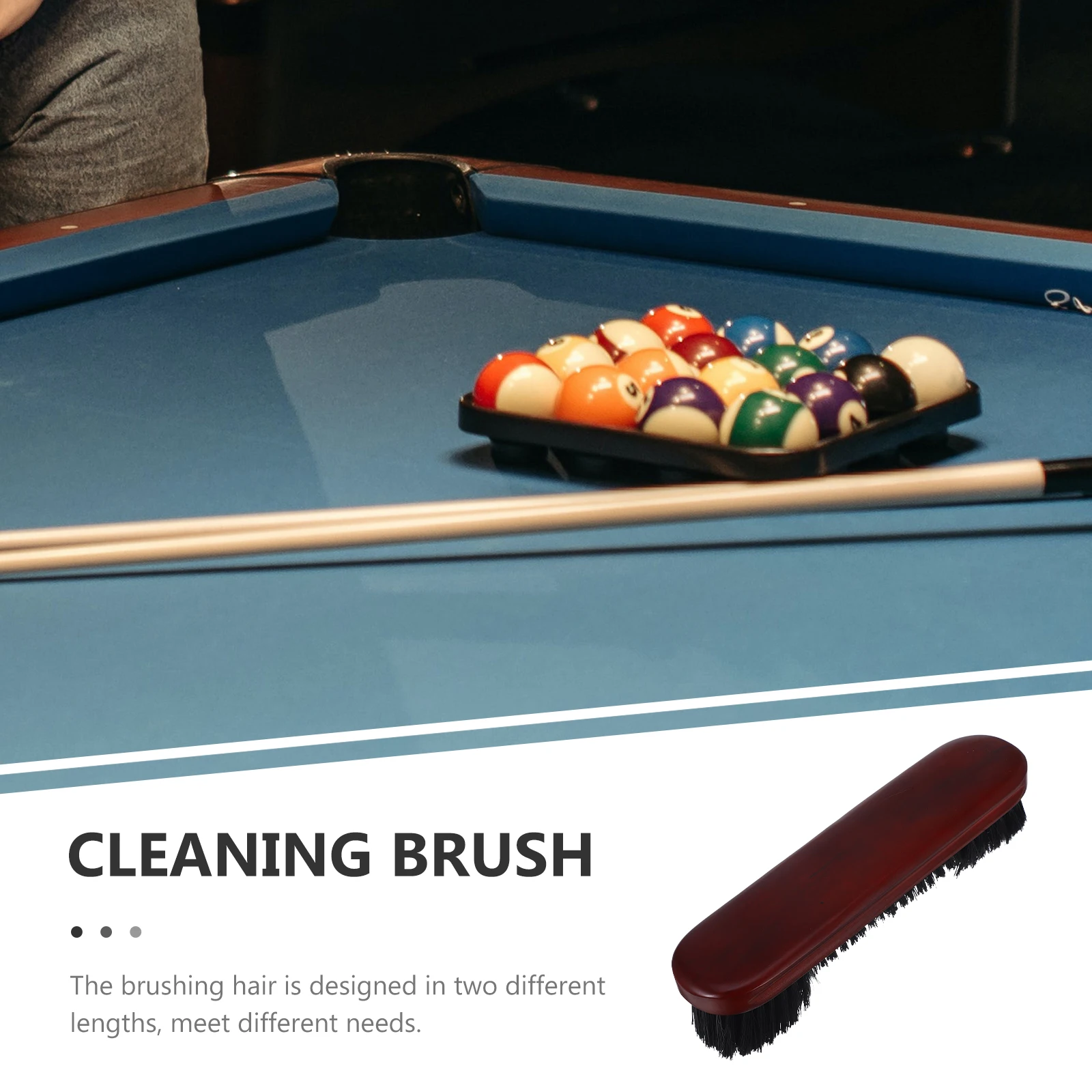 

Pool Table Brush Cleaning Tool Billiard Sweeper Brush Set Dust Powder Removal Long Bristle Comfortable Handle