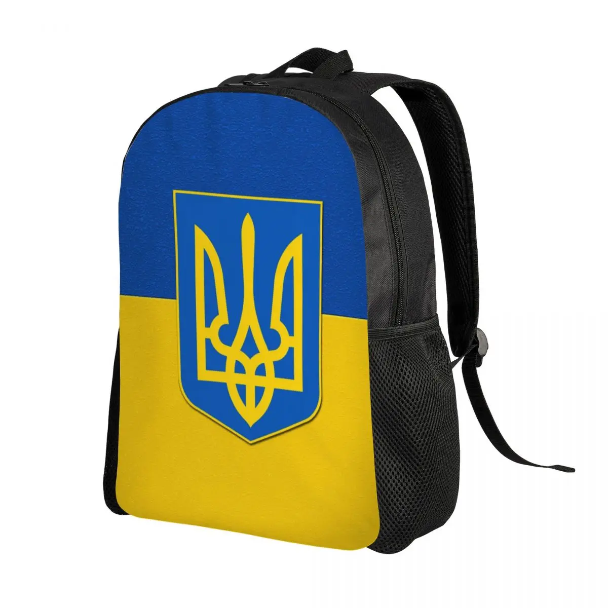 Flag Of Ukraine And Coat Of Arms Of Ukraine Backpacks Ukrainian Patriotic College School Travel Bag Bookbag Fits 15 Inch Laptop