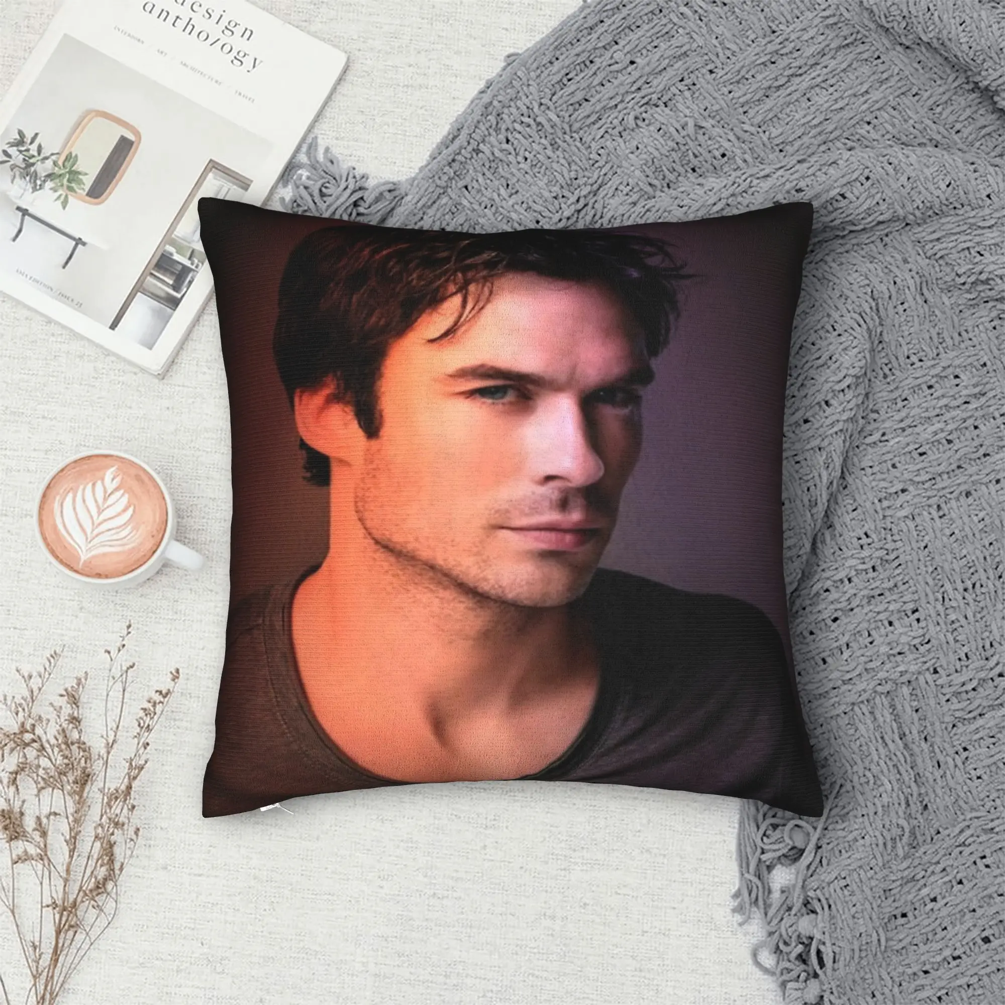 

Дэймон Сальваторе Дневники вампира Фильм ужасов Печать Наволочки Чехлы для подушек Декоративные наволочки Квадратные украшения разных размеров