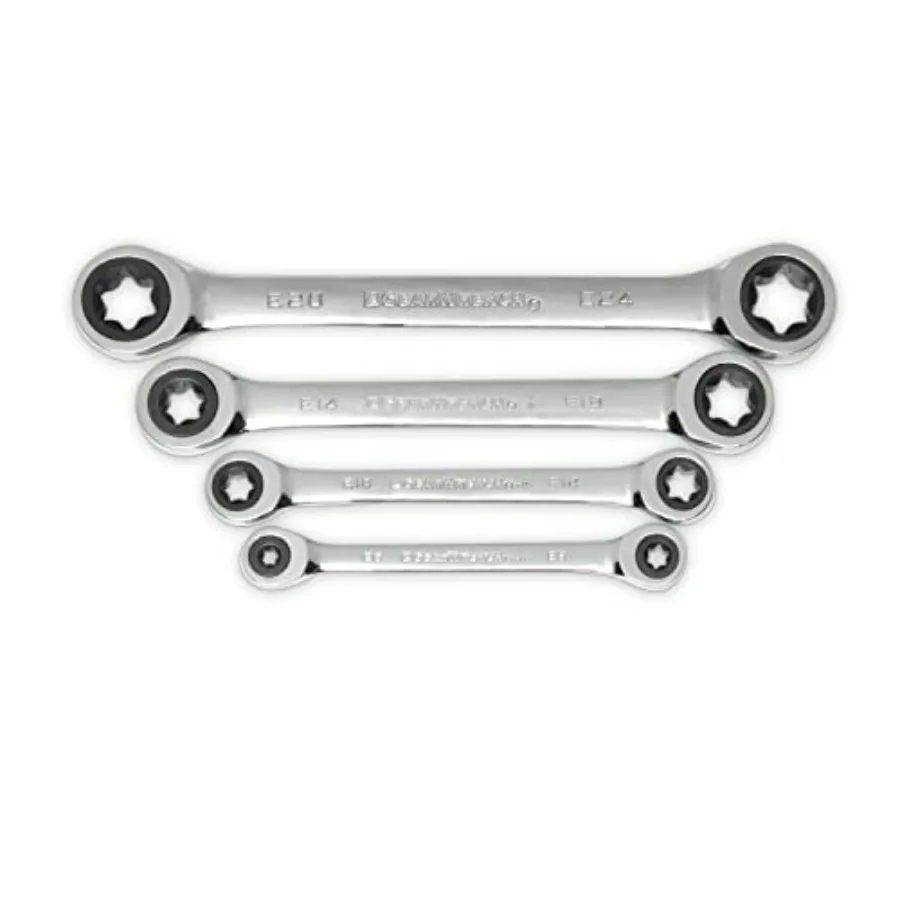 

4 Piece Double Box Ratcheting E-Torx Wrench Set 9224D
