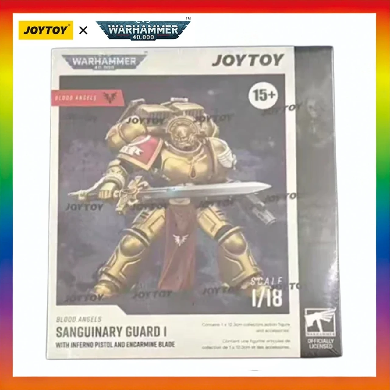 

Original JOYTOY Warhammer 40K Blood AngelsSanguinary Guard 1 with Inferno Pistol and Encarmine Blade Scale1/18 Animation Figures