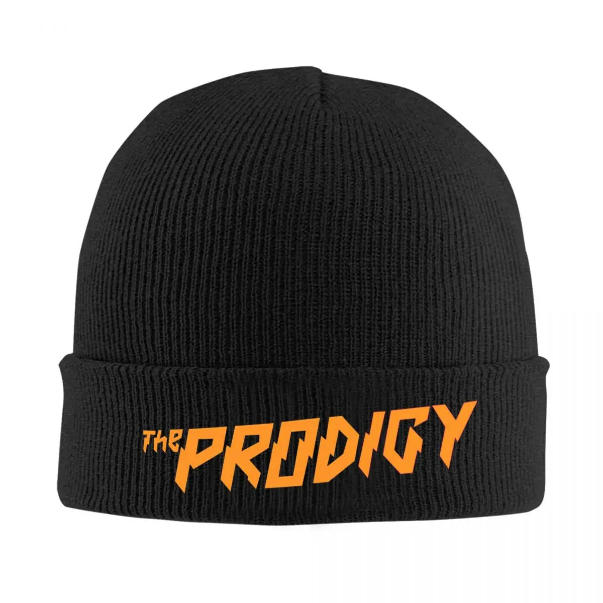 The Prodigy Orange Logo Beanie Hats English Electronic Dance Music Band Knit Hat Warm Men Women Caps Winter Fashion Bonnet Hats