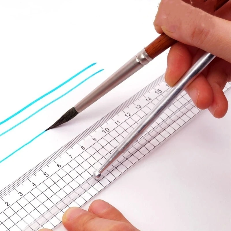 30cm/40cm Groove Ruler Boundary Ruler Drawing Straight Line Tool Watercolor / Gouache Painting Art Supplies