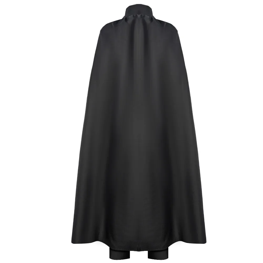 V for Vendetta Black Killer Suit Cosplay Costume with Cloak Halloween Christmas Masquerade Carnival Party Outfits for Adult