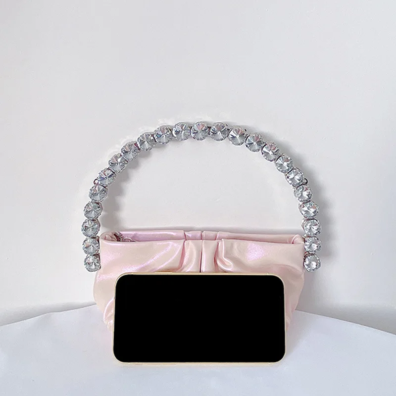 Ins Women's Clutches Fashion Mini Simple Rhinestone Evening Handbag