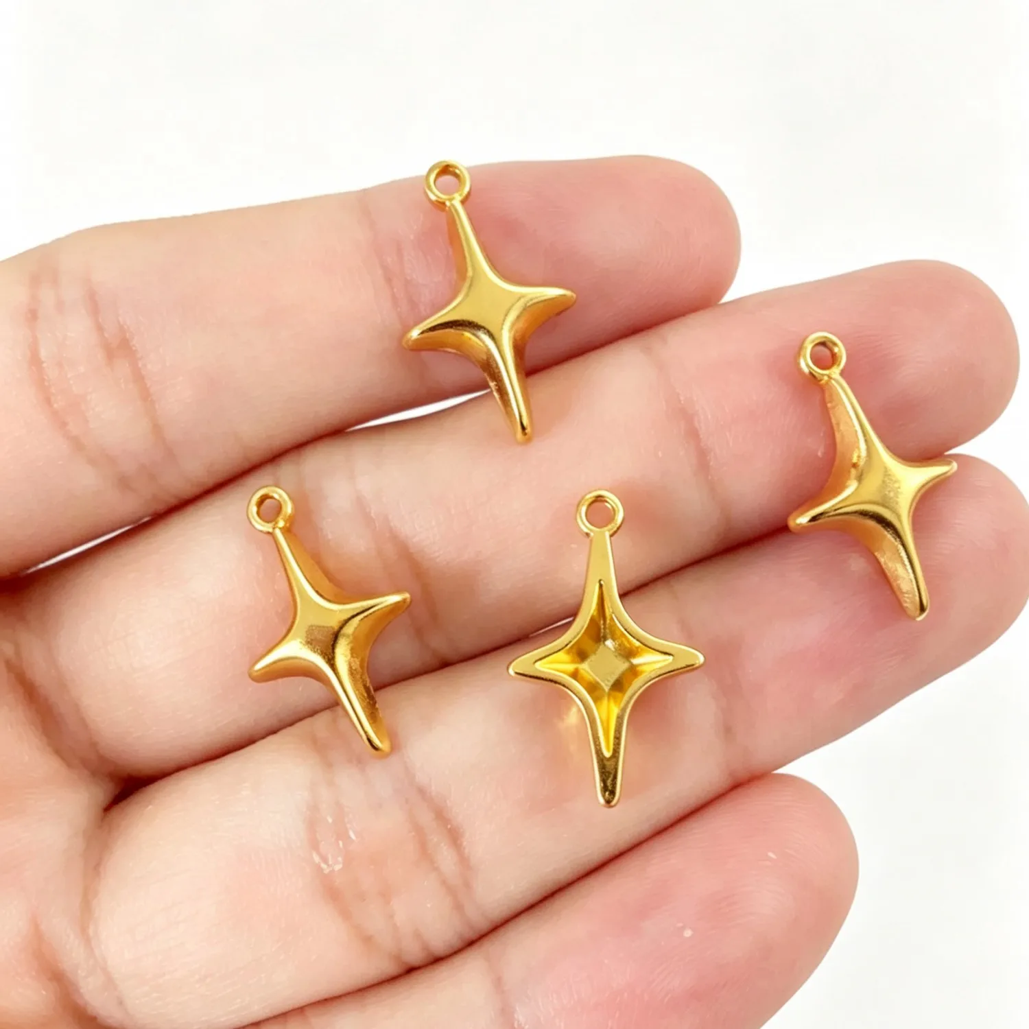 25Pcs 19×11.5mm Zinc Alloy Star Shape Charms DIY Jewelry Accessories EF4832