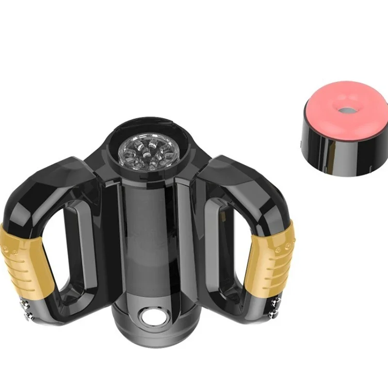 Automatic Male Masturbator Sex Toy with 10  Thrusting & Rotating Penis Pump Male Stroker Adult Toy Double Handle Sex Machine