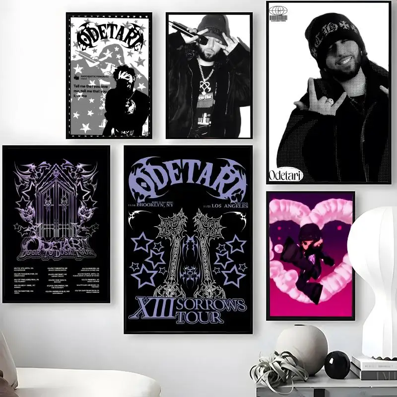 Singer O-Odetari Poster Waterproof Self-Stick Wall Art Stickers, Removable Wall Decor for Living Room and Bedroom