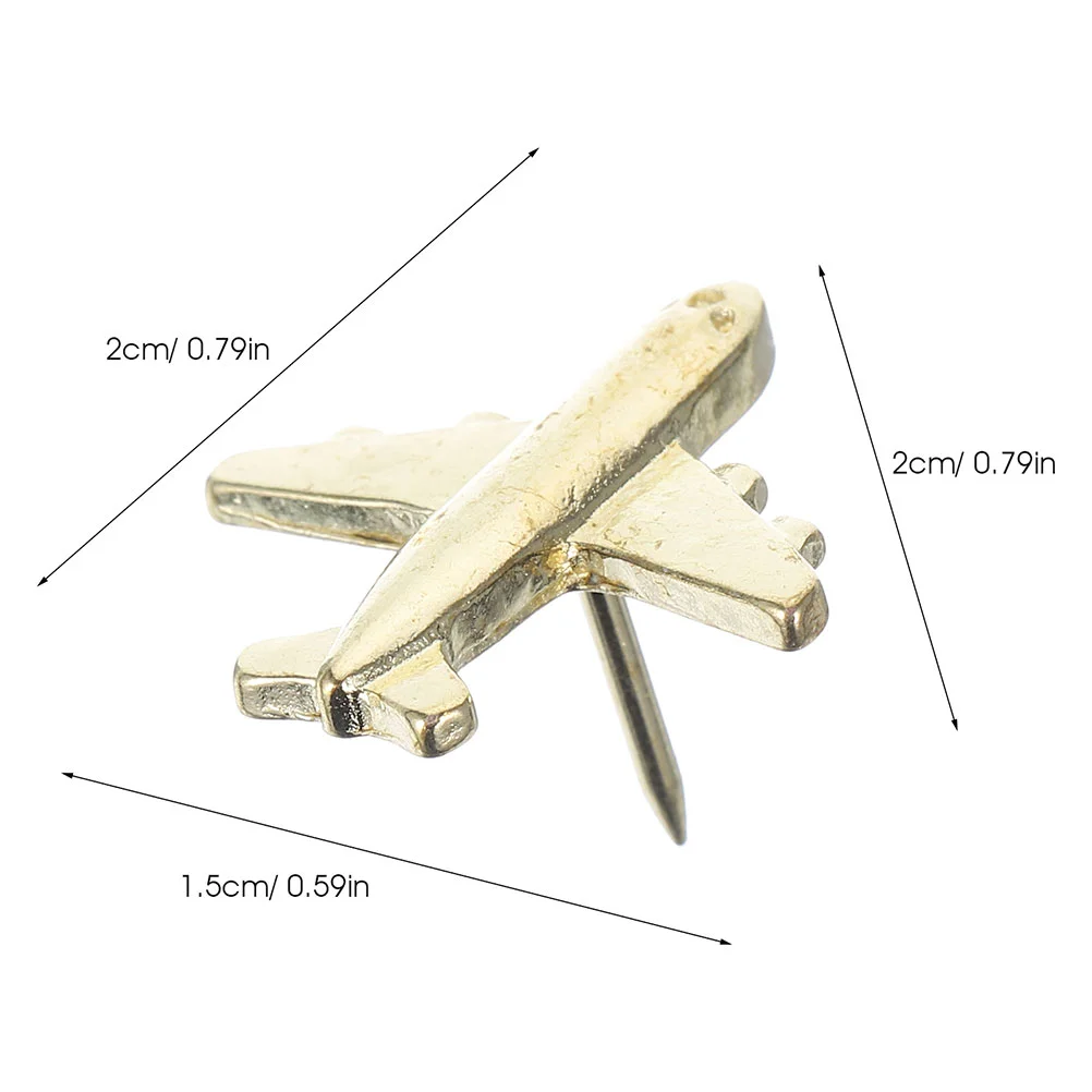 Imagem -02 - Avião Modelagem Push Pin Placa de Cortiça Tachinhas Fotos Wall Pushpins Mapas 24 Pcs