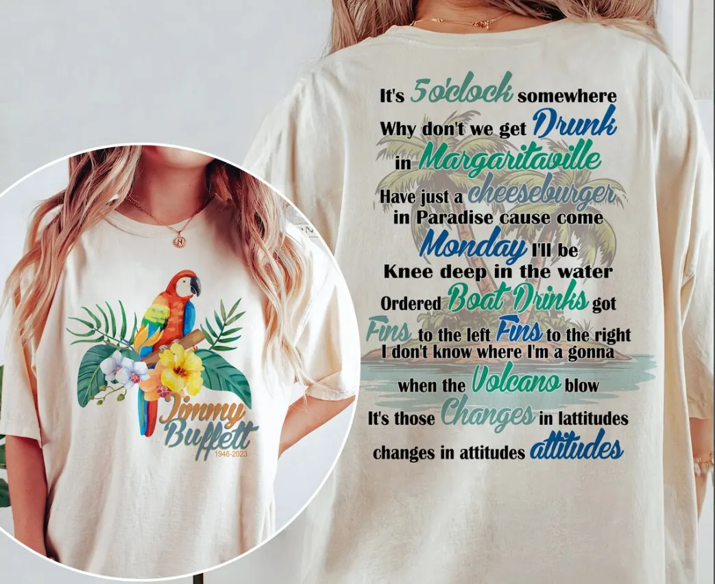 Jimmy Buffett Memorial Shirt, Retro Jimmy Buffett Shirt, Jimmy Buffett Track Lis