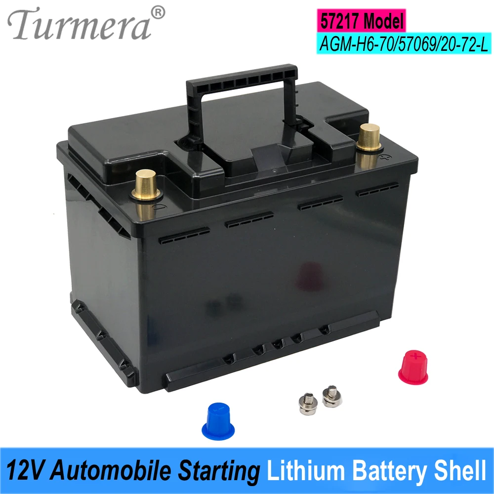 

Turmera 12V Car Battery Box 57217 Series Automobile Starting Lithium Batteries Shell for AGM H6-70 57069 Replace Lead-Acid Use